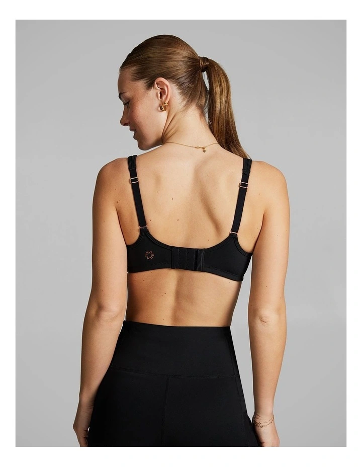 High Impact Underwire Sports Bra in Black image 2