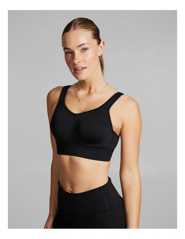Hyper High Support Sports Bra in Black image 3