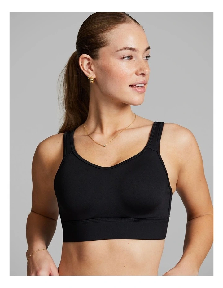 Hyper High Support Sports Bra in Black image 4