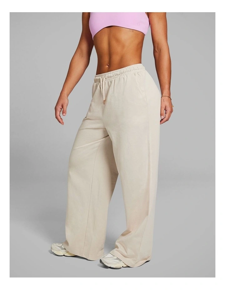 Soft Jersey Long Pants in Vanilla image 3