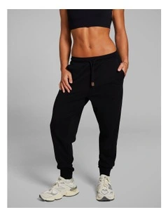 Soft Jersey Joggers in Black