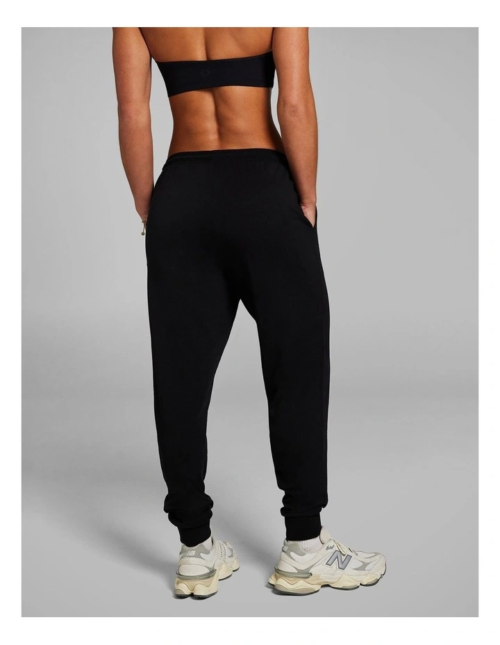 Soft Jersey Joggers in Black image 2