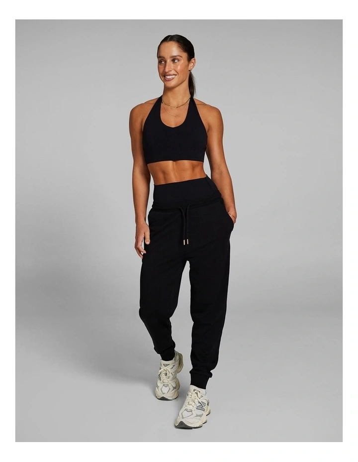Soft Jersey Joggers in Black image 5