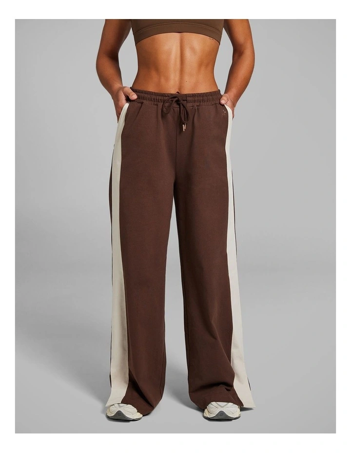 Soft Jersey Blocked Pants in Fawn image 1
