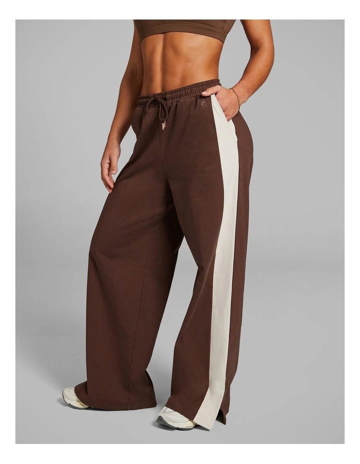 Soft Jersey Blocked Pants in Fawn image 3