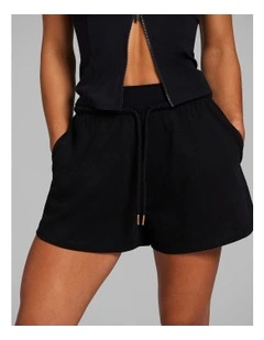 Soft Jersey Shorts in Black