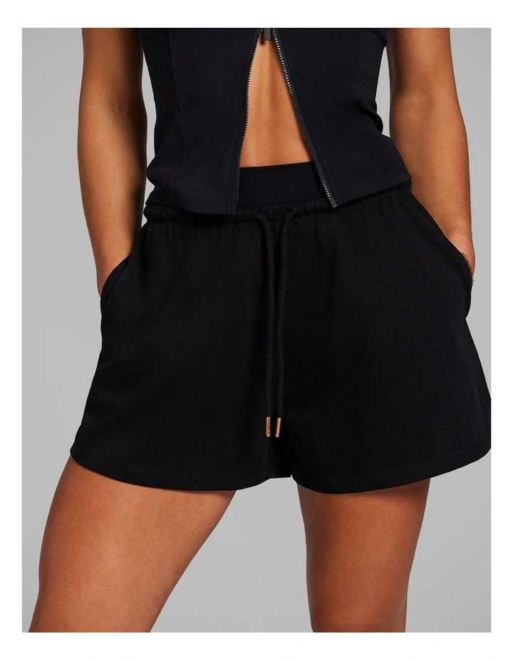 Soft Jersey Shorts in Black image 1
