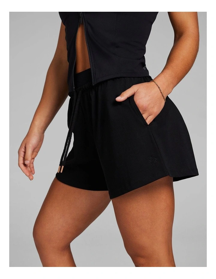 Soft Jersey Shorts in Black image 3