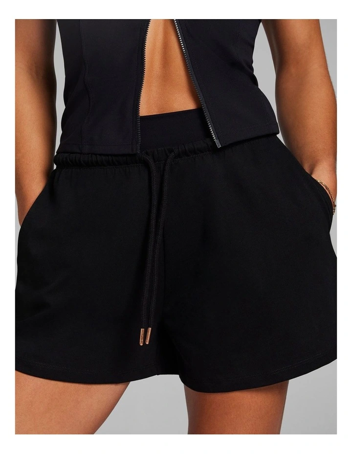 Soft Jersey Shorts in Black image 4