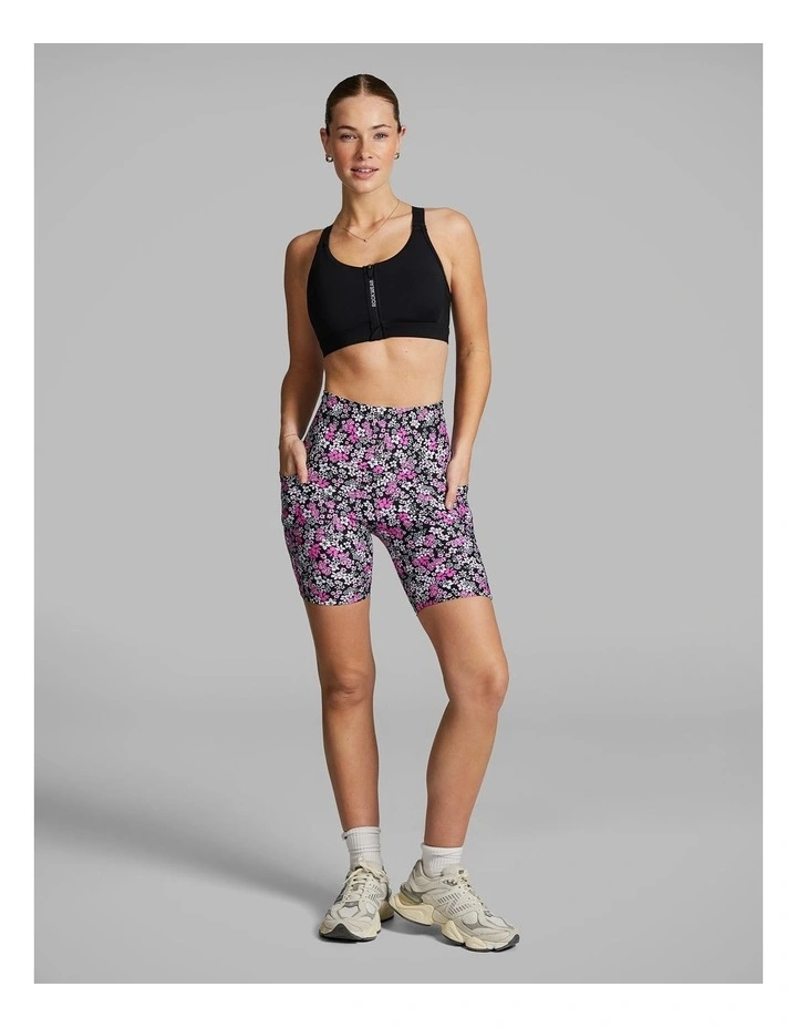 Printed Pocket Quad Tights in Pink Glow Floral image 5