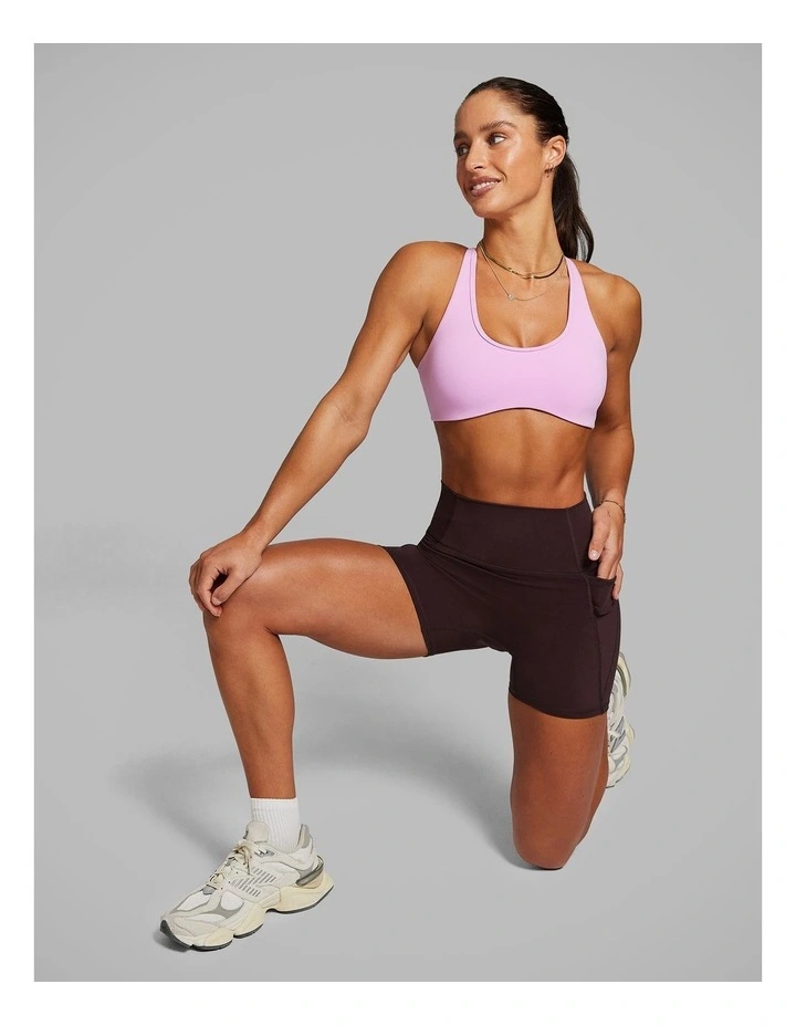 No Front Seam Mid Thigh Bike Shorts in Chestnut image 5