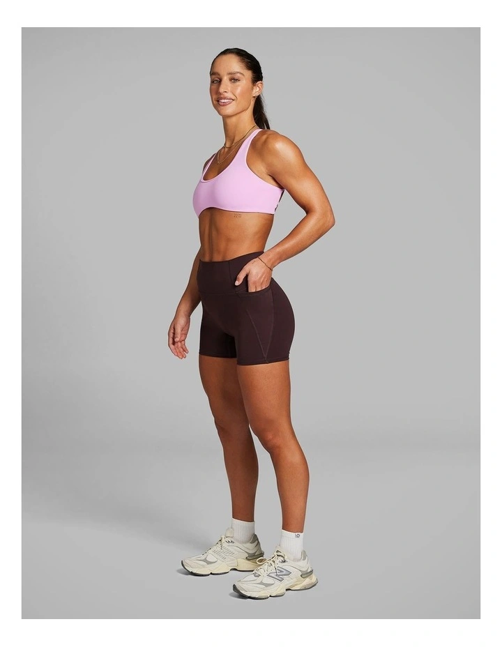 No Front Seam Mid Thigh Bike Shorts in Chestnut image 6