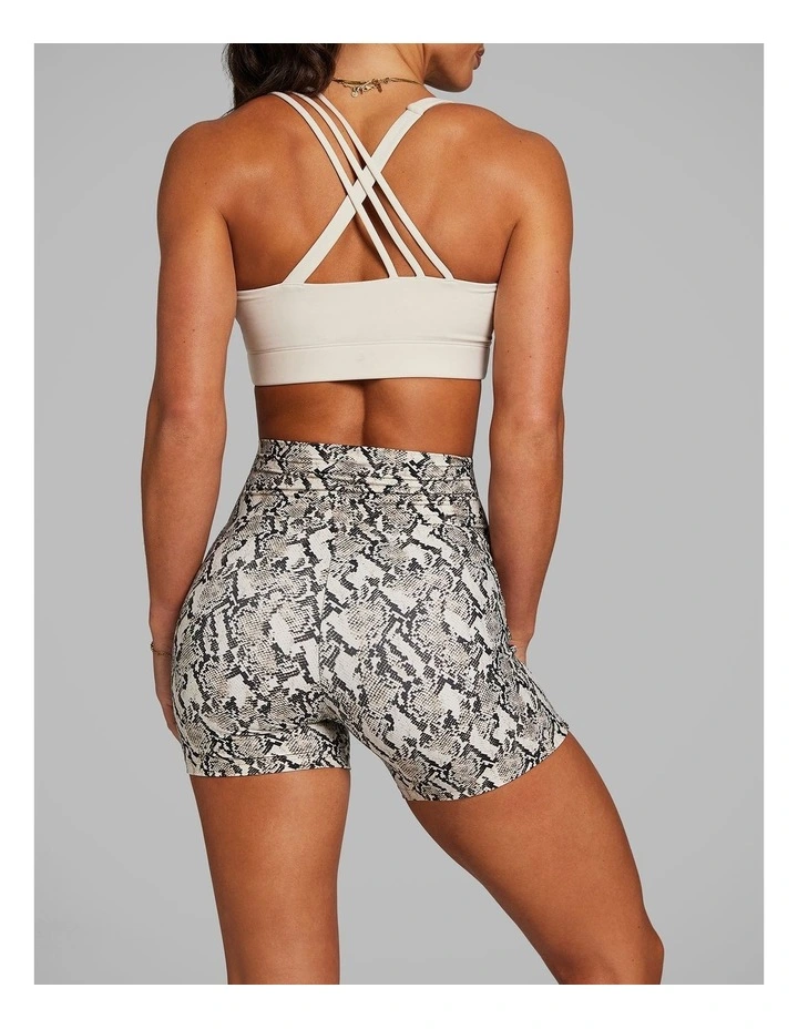 No Front Seam Mid Thigh Bike Shorts in Sand Snake image 2