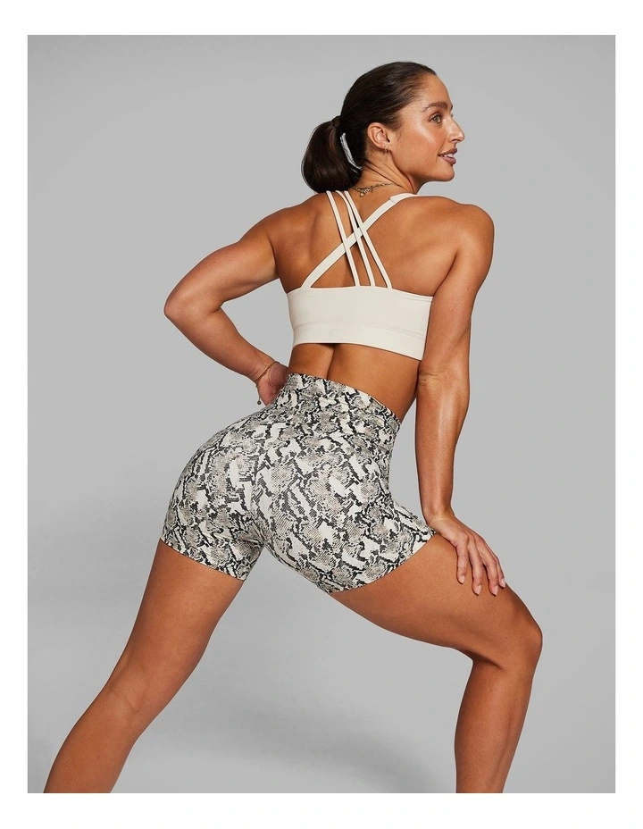 No Front Seam Mid Thigh Bike Shorts in Sand Snake image 6