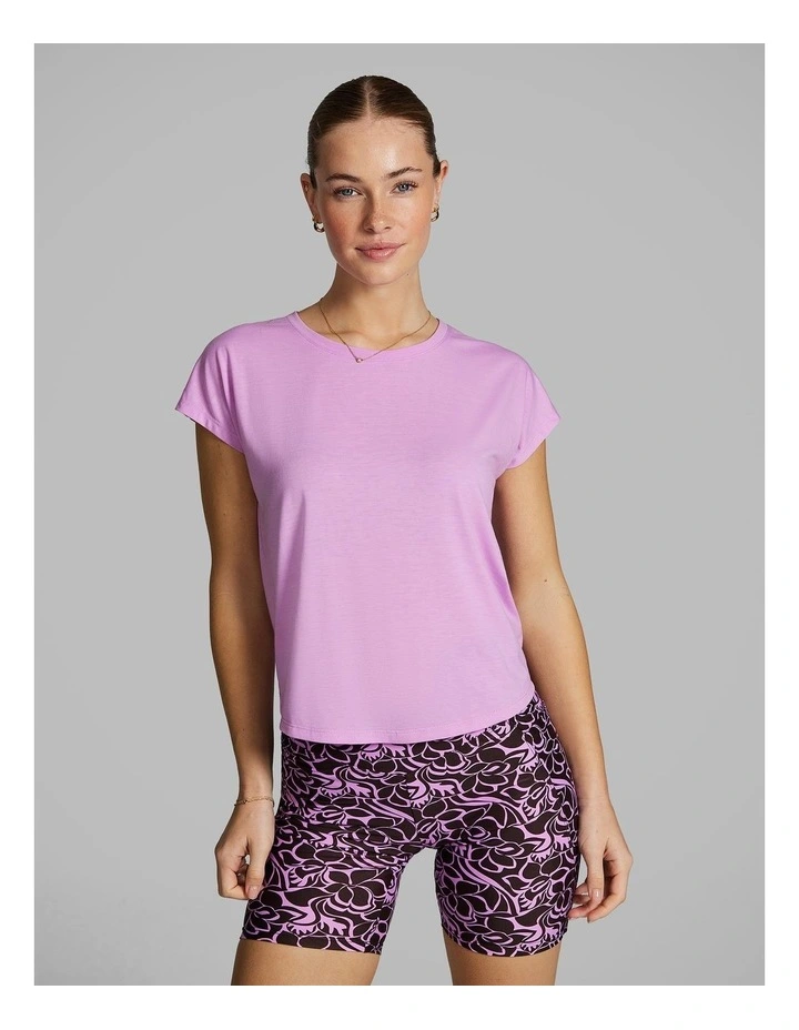 Relaxed Hip Length Tee in Allure image 1