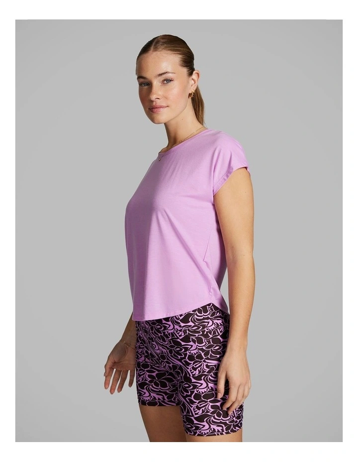 Relaxed Hip Length Tee in Allure image 3