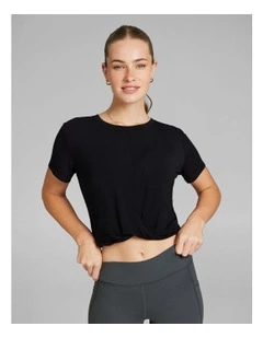 Twist Front Tee in Black