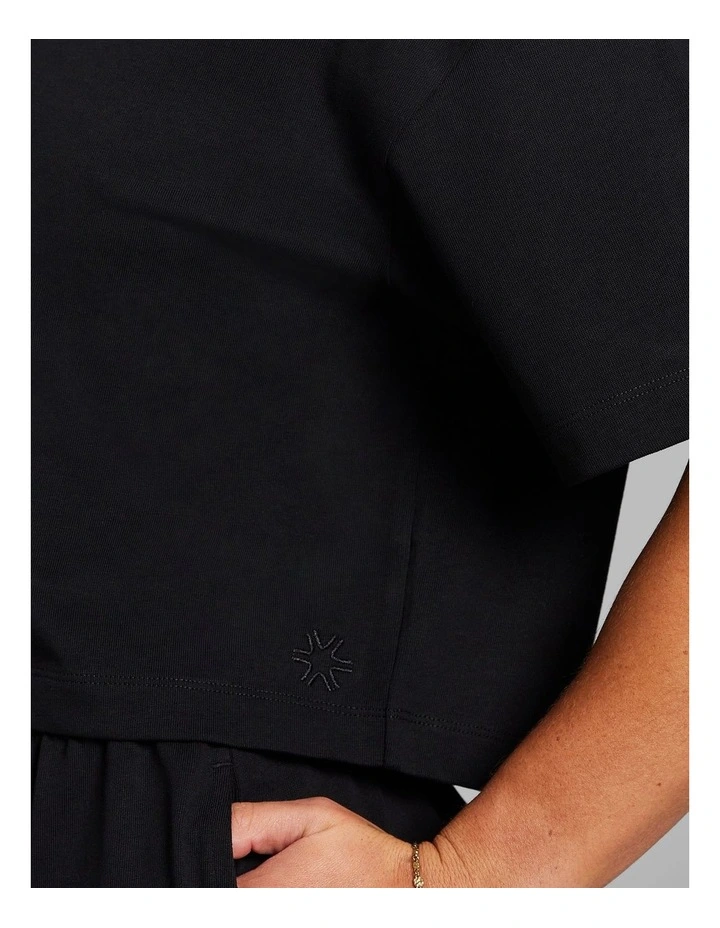 Oversize Hip Length Tee in Black image 5