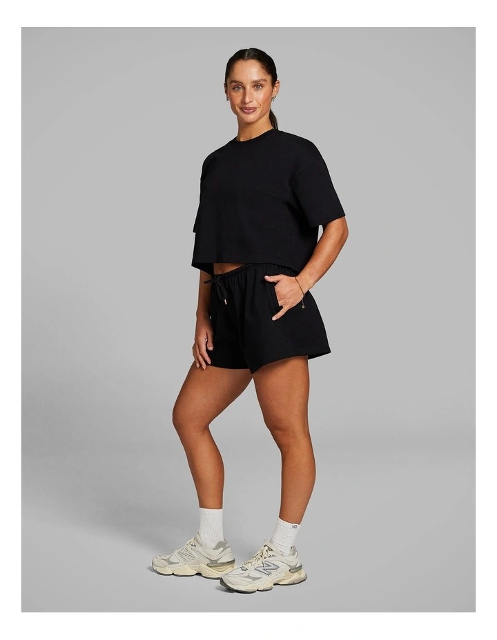 Oversize Hip Length Tee in Black image 6