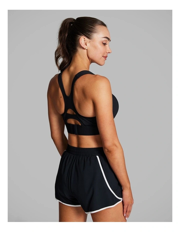 Layered High Impact Sports Bra Jet in Black image 2