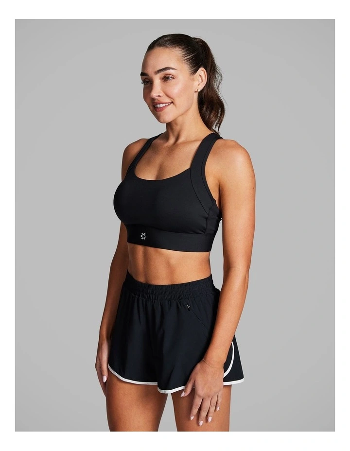 Layered High Impact Sports Bra Jet in Black image 3