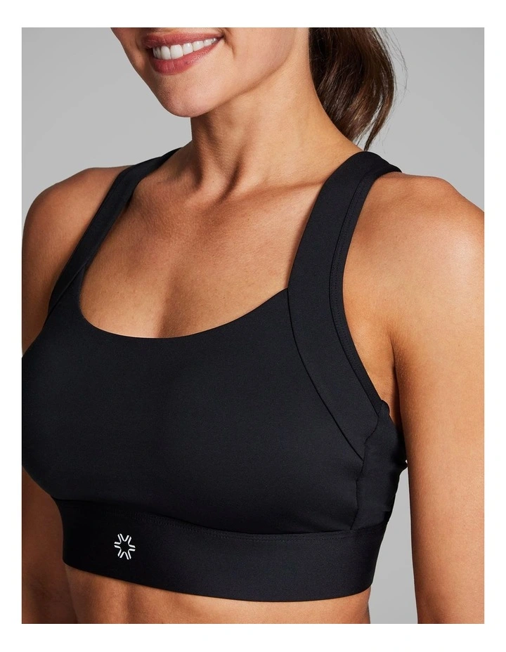 Layered High Impact Sports Bra Jet in Black image 4