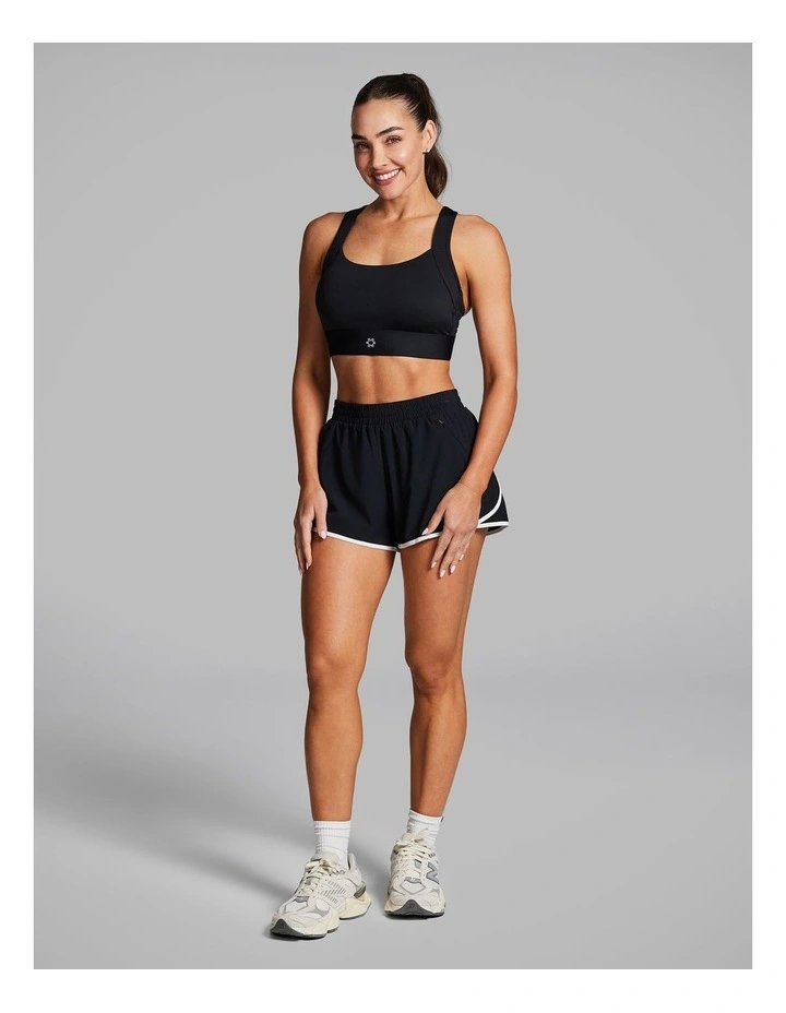 Layered High Impact Sports Bra Jet in Black image 5
