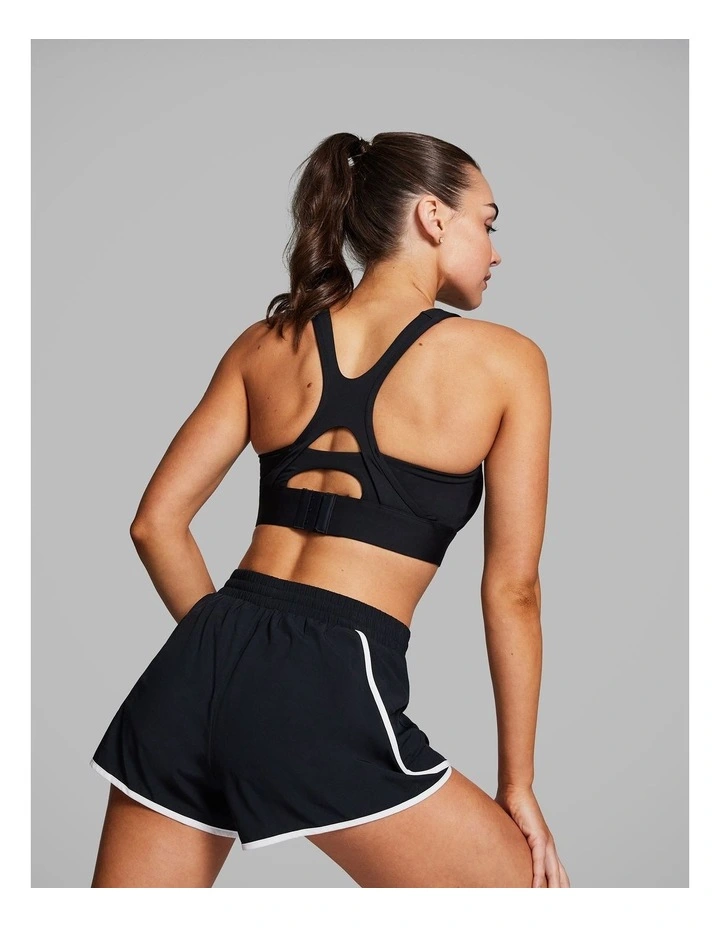 Layered High Impact Sports Bra Jet in Black image 6