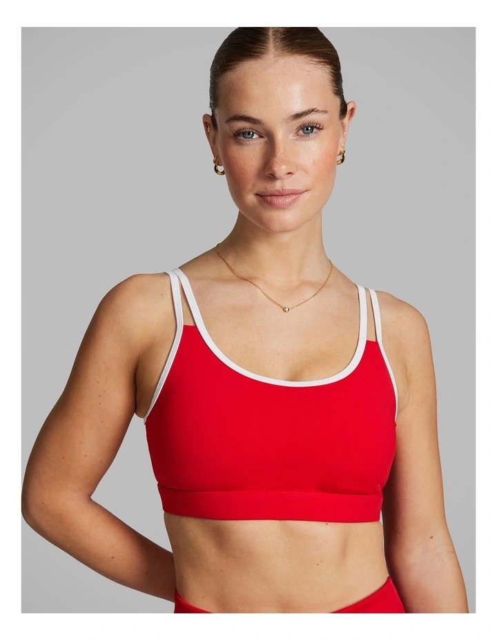 Gym And Swim Low Impact Sports Bra in Red image 4