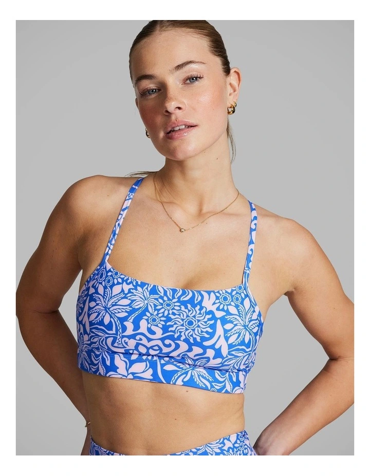 In Action Low Impact Sports Bra Blue Summer image 4