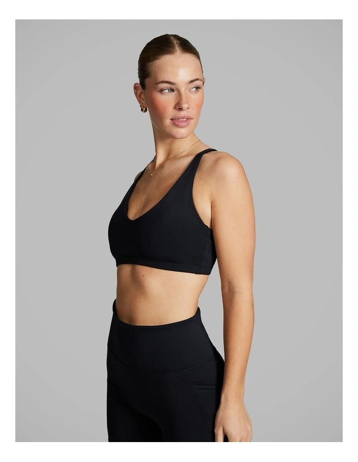 Gym And Swim Medium Impact Sports Bra Black image 2