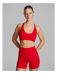 Gym And Swim Medium Impact Sports Bra in Red