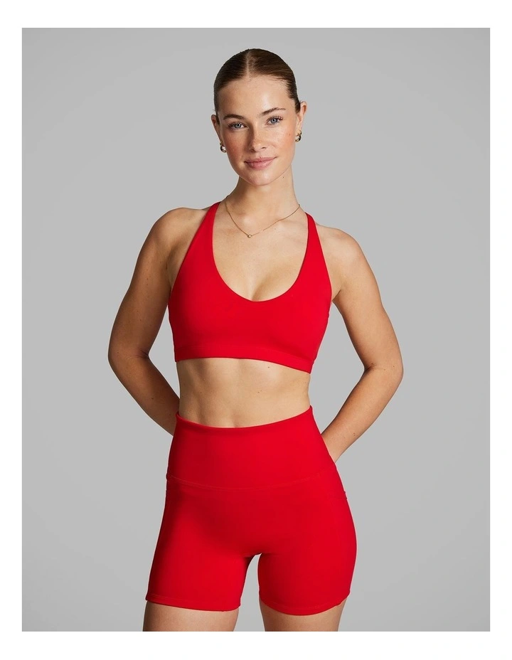 Gym And Swim Medium Impact Sports Bra Bright Red image 1