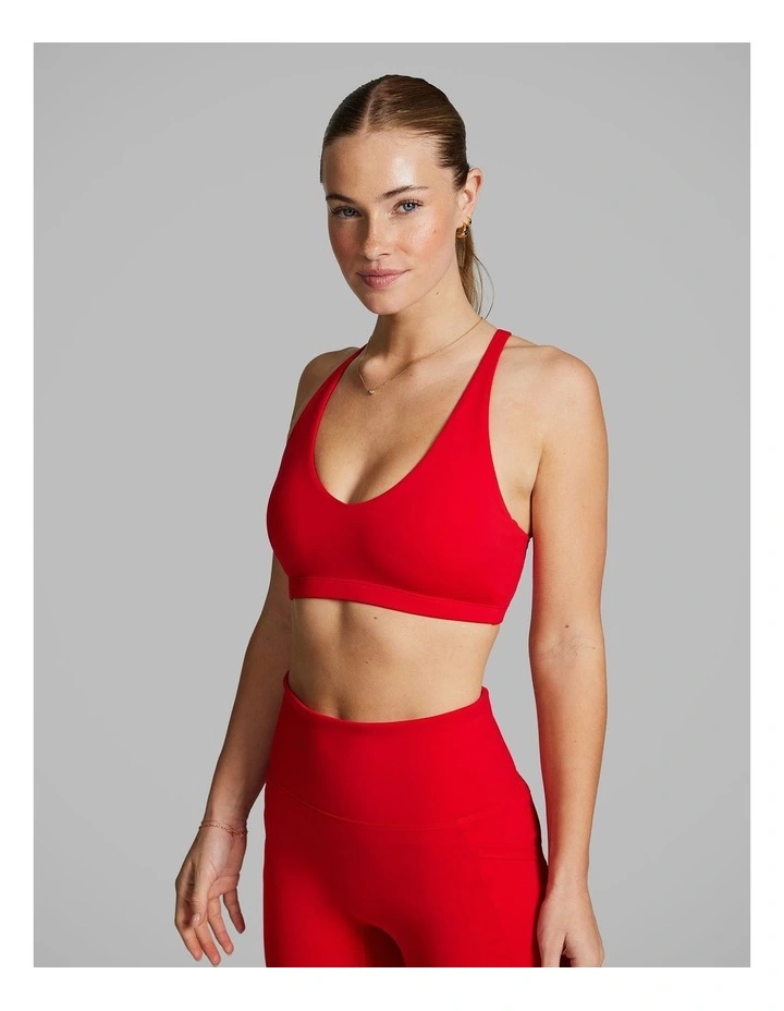 Gym And Swim Medium Impact Sports Bra Bright Red image 2