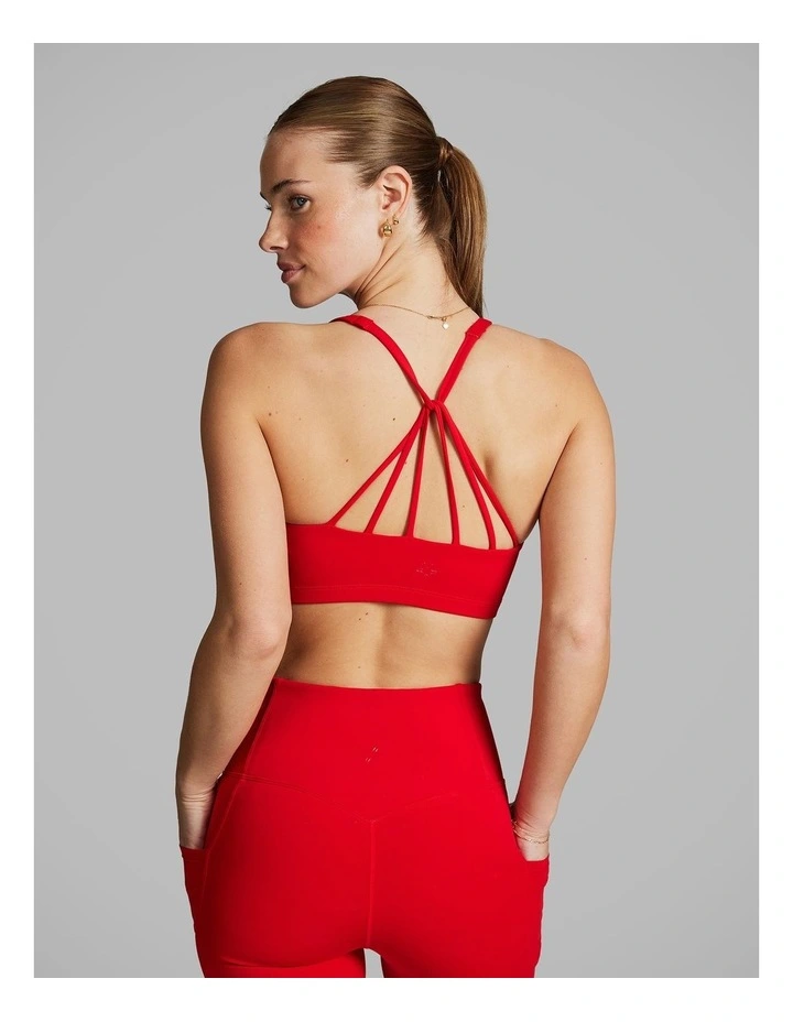 Gym And Swim Medium Impact Sports Bra Bright Red image 3