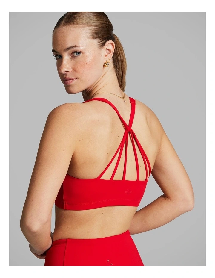 Gym And Swim Medium Impact Sports Bra Bright Red image 4