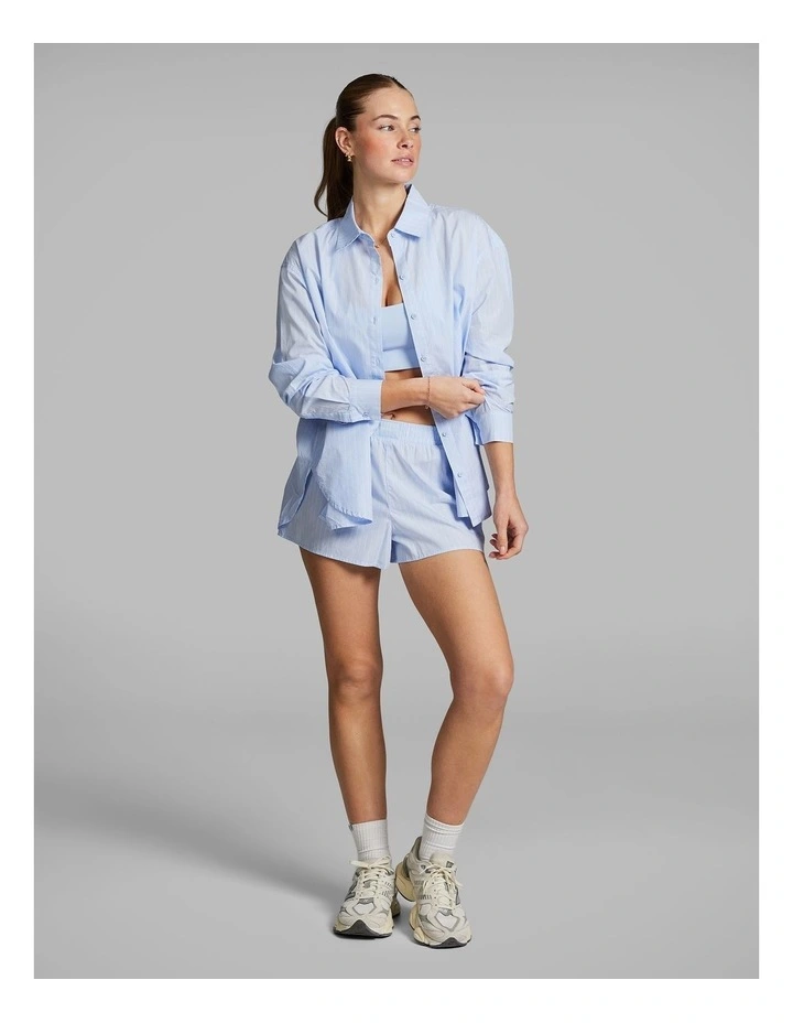 Cotton Stripe Shirt in Blue image 6