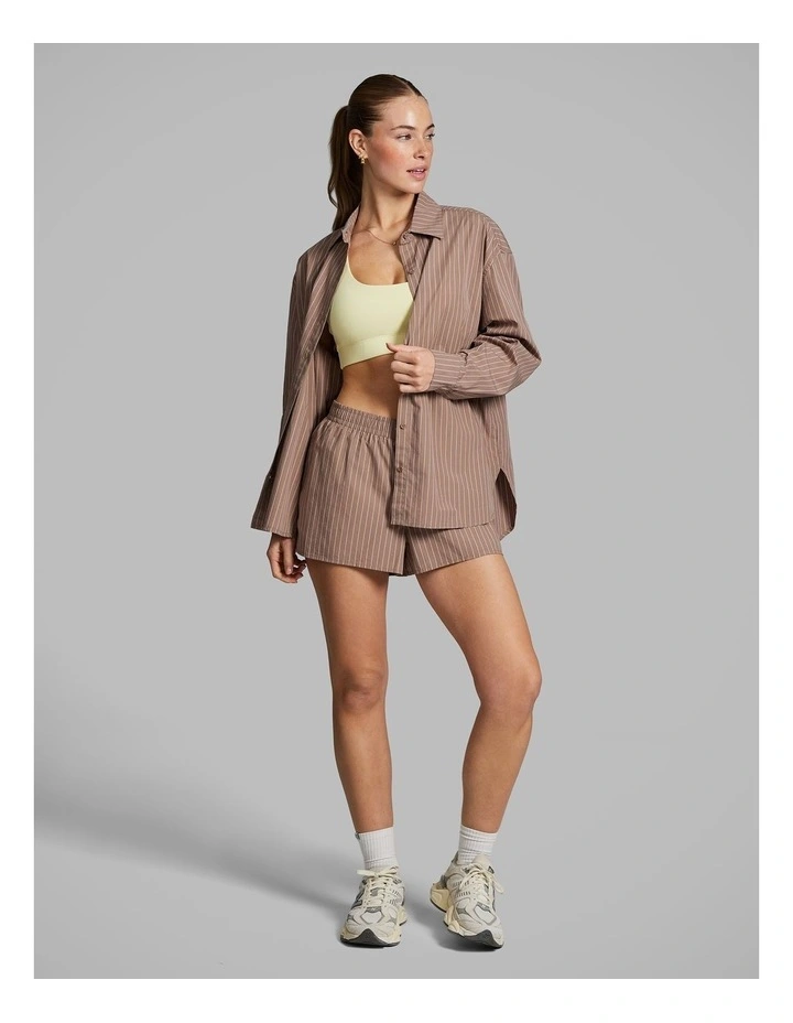 Cotton Stripe Shirt in Caramel image 6