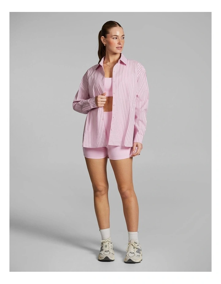 Cotton Stripe Shirt in Rosewater image 5