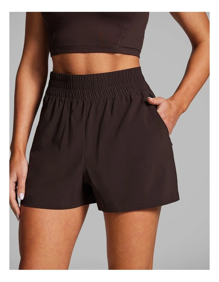At Leisure Casual Shorts in Chocolate image 1