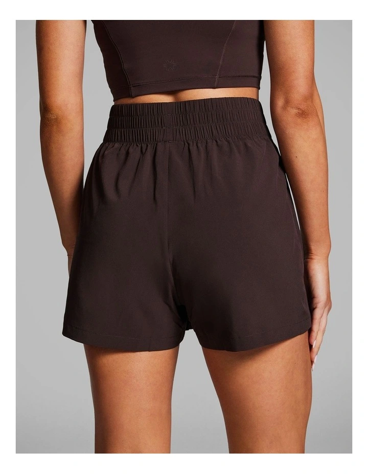 At Leisure Casual Shorts in Chocolate image 2