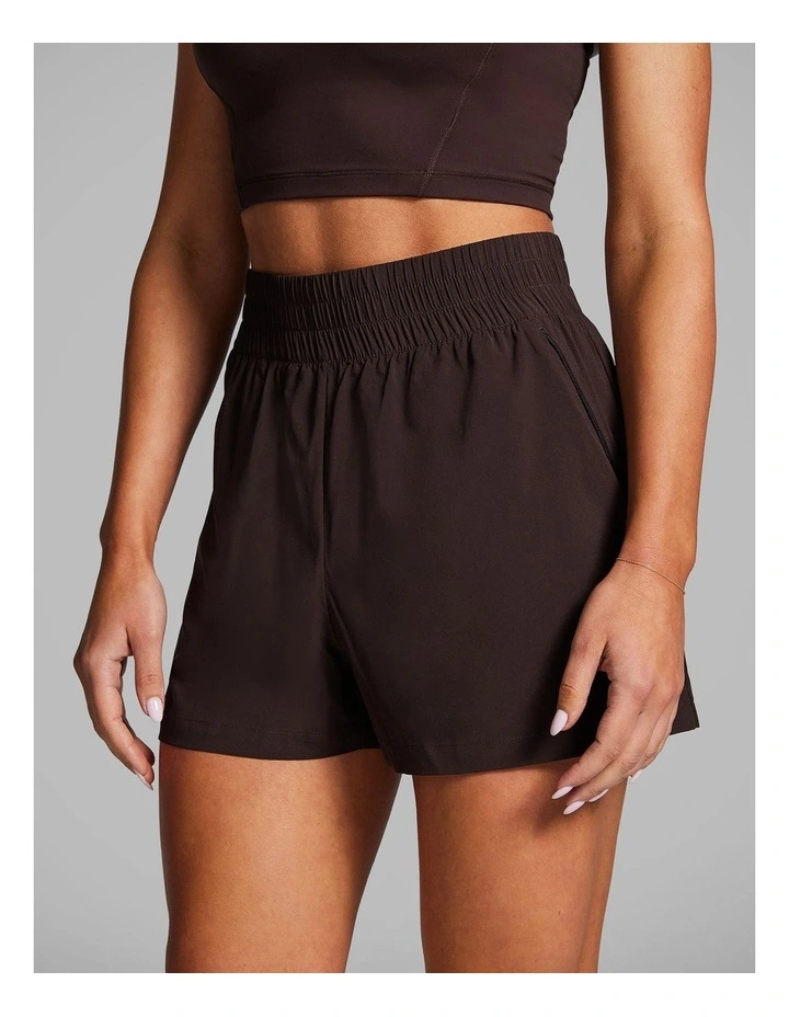 At Leisure Casual Shorts in Chocolate image 3