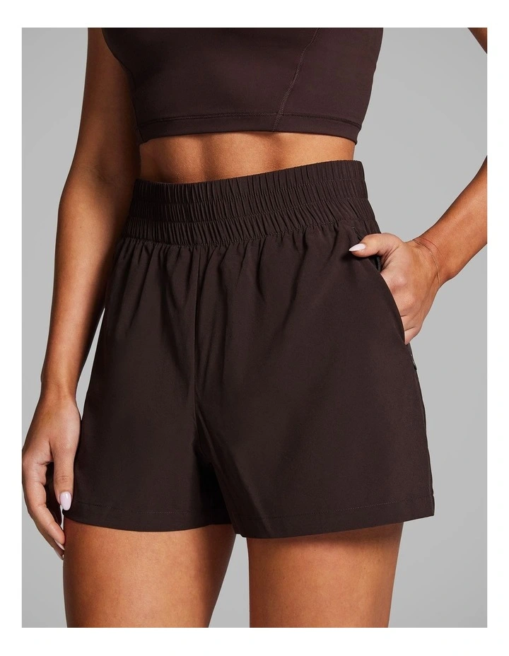 At Leisure Casual Shorts in Chocolate image 4