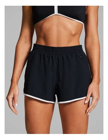 Run Shorts in Black/White