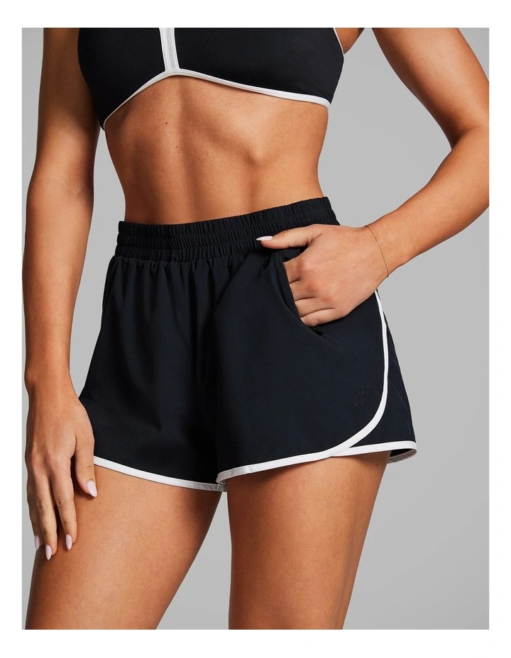 Run Shorts in Black/White image 3