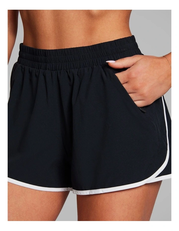 Run Shorts in Black/White image 4