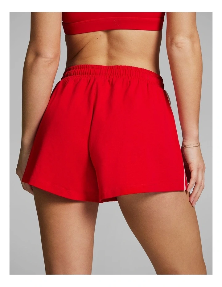 Lane Marker Cotton Shorts Bright Red image 3