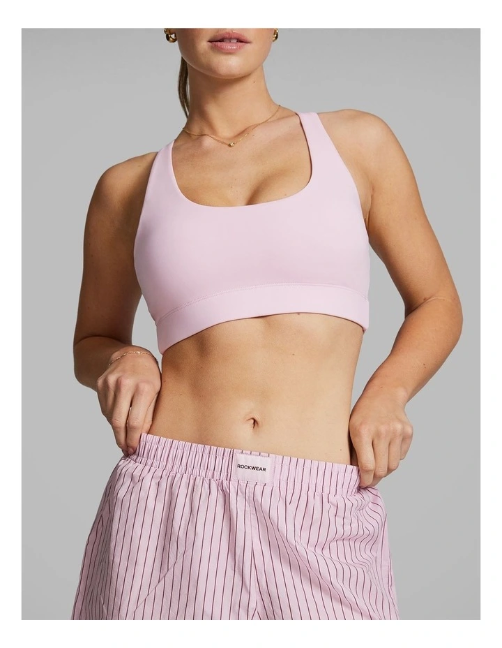 Cotton Stripe Shorts in Rosewater image 1