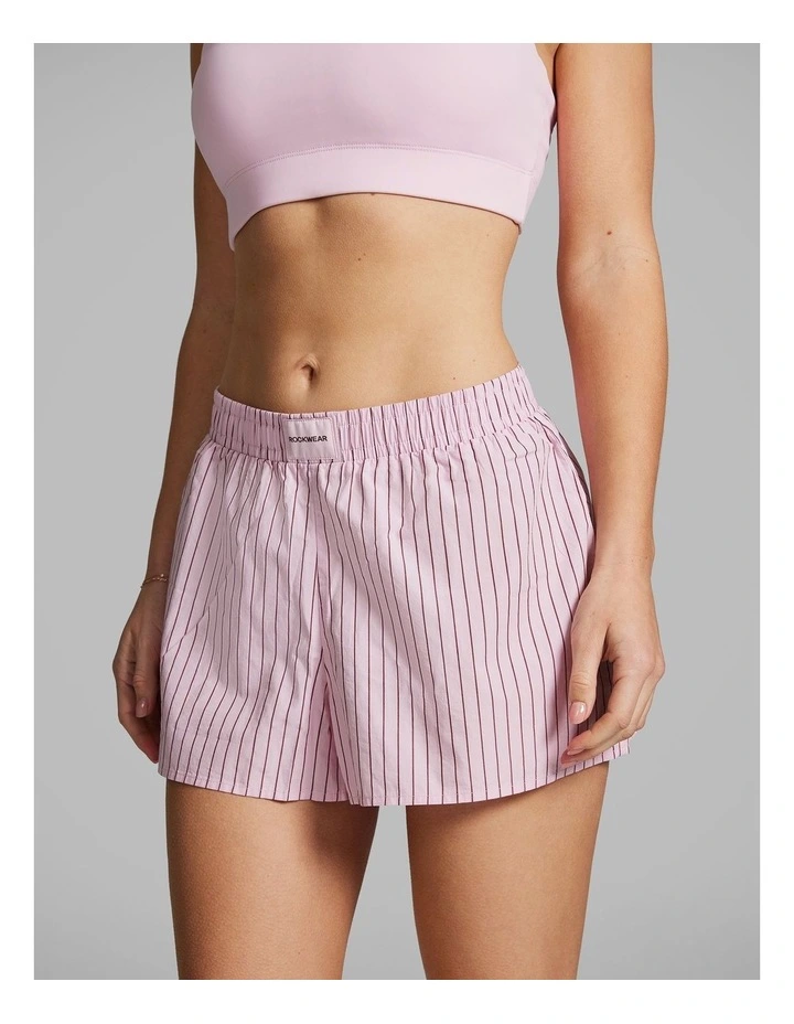 Cotton Stripe Shorts in Rosewater image 2