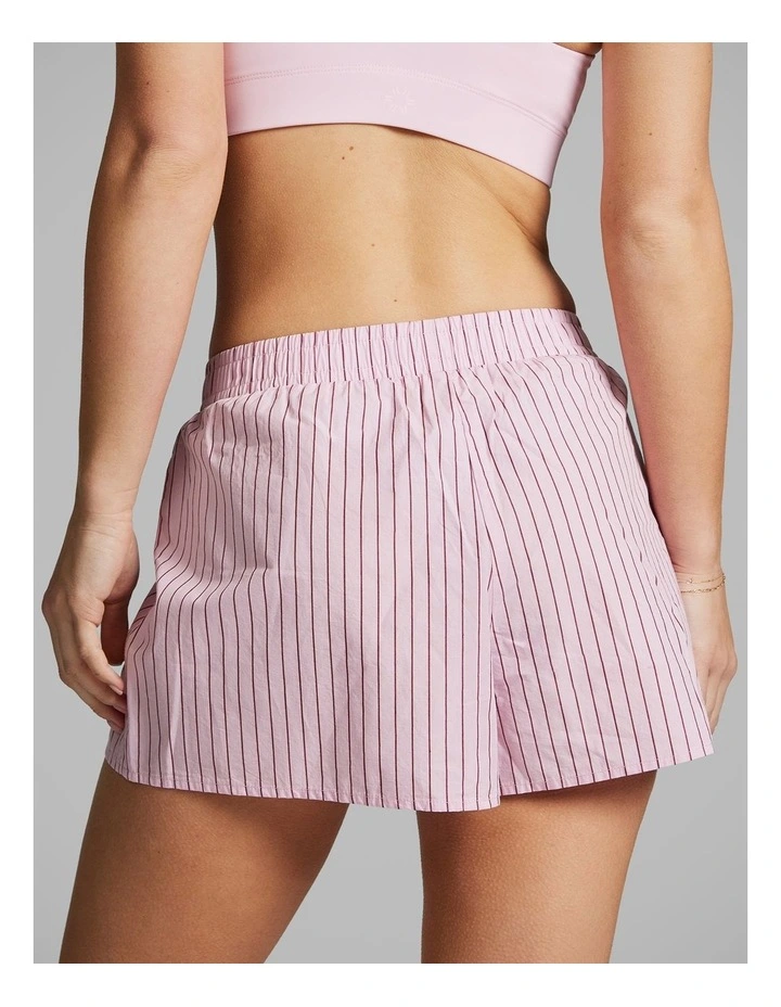 Cotton Stripe Shorts in Rosewater image 3